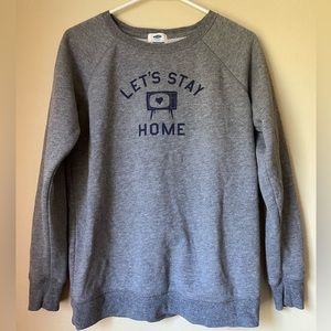 Let’s Stay Home women’s Crewneck Sweatshirt size xs